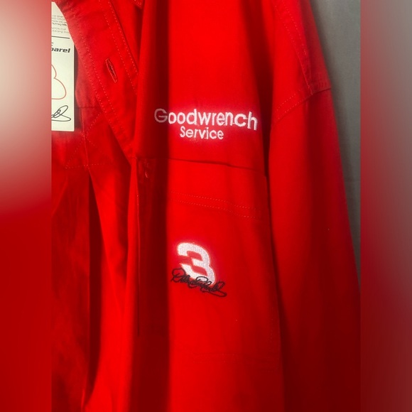 VTG NASCAR Chase Authentics Dale Earnhardt Red button front shirt NWT 1996 - Picture 2 of 7
